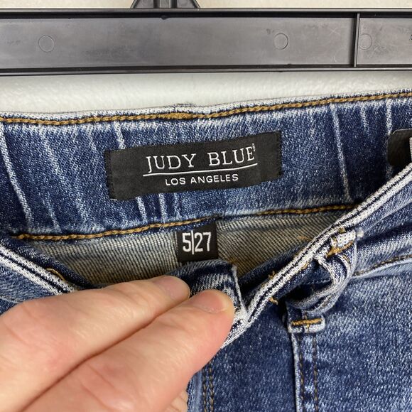 Judy blue‎ jeans women's 5 | 27x30 medium wash cargo jogger jb88779 no string - Picture 6 of 15